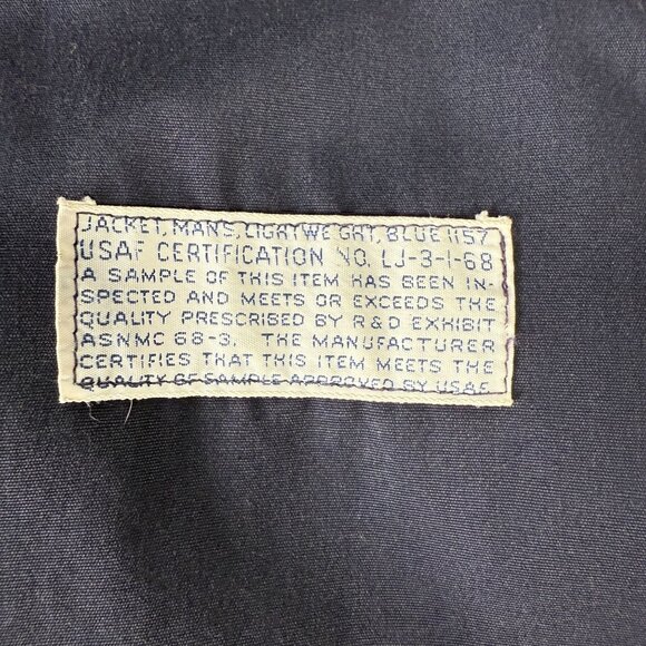 Ceiling Zero By Bauer Mens Weather Resistant Blue Jacket 44R Cotton/Poly Blend - Picture 5 of 10